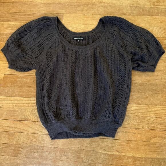 Express Design Studio Gray silver cropped sweater shirt top size medium M
b29 - Picture 1 of 4